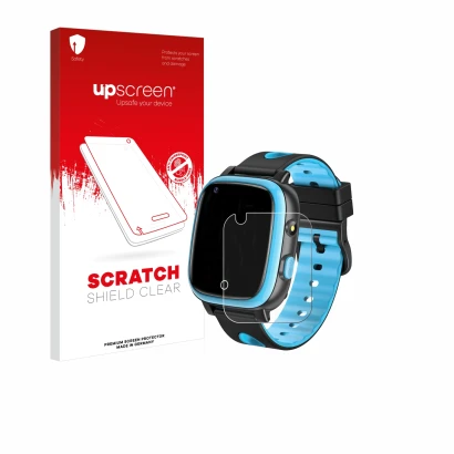 Vorderseite einer Produktverpackung mit dem Markenlogo upscreen. Daneben ist das Gerät Aduogeng T5 mit dem zugehörigen Display