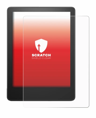 Abbildung des Geräts Amazon Kindle Paperwhite 2023 (11. Gen.) mit einer Vielzahl des Displayschutzes.