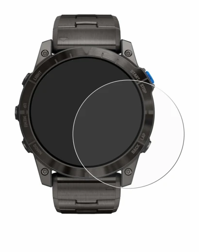 Abbildung des Geräts Garmin D2 Mach1 Pro mit einer Vielzahl des Displayschutzes.