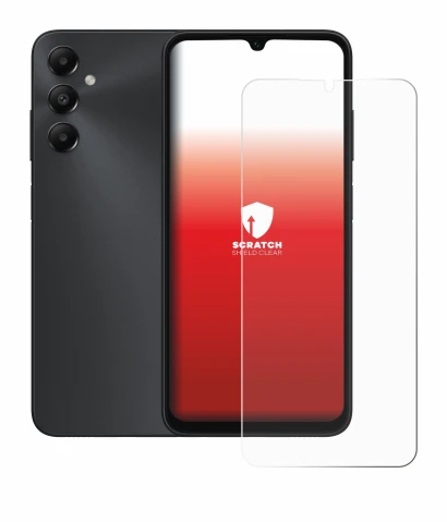 Abbildung des Geräts Samsung Galaxy A05s mit einer Vielzahl des Displayschutzes.