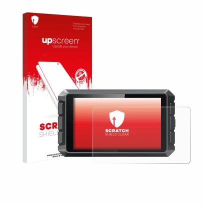 Vorderseite einer Produktverpackung mit dem Markenlogo upscreen. Daneben ist das Gerät Creality Sonic Pad mit dem zugehörigen