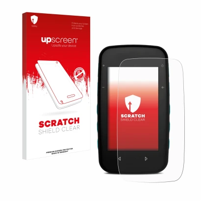Vorderseite einer Produktverpackung mit dem Markenlogo upscreen. Daneben ist das Gerät CompeGPS TwoNav Cross Plus mit dem zuge