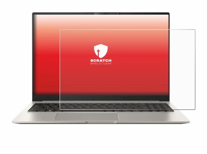 Abbildung des Geräts ASUS ZenBook 15 OLED UM3504 mit einer Vielzahl des Displayschutzes.