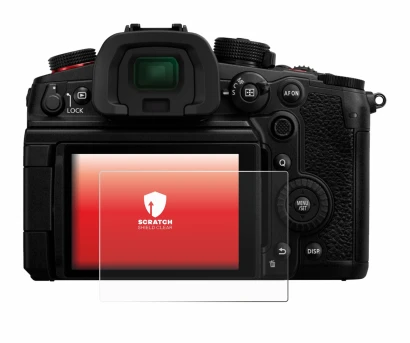 Abbildung des Geräts Panasonic Lumix DC-GH7 mit einer Vielzahl des Displayschutzes.