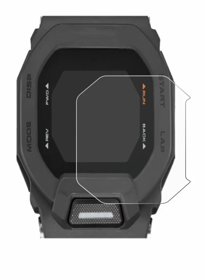 Abbildung des Geräts Casio G-Shock GBD-200 mit einer Vielzahl des Displayschutzes.