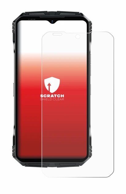 Abbildung des Geräts Doogee S118 mit einer Vielzahl des Displayschutzes.