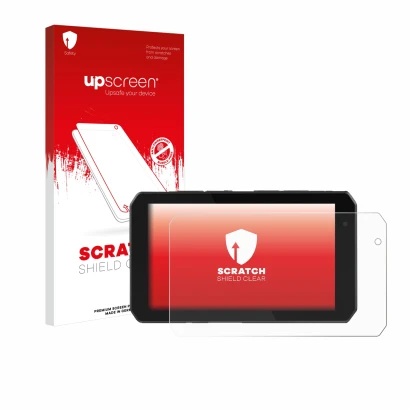 Vorderseite einer Produktverpackung mit dem Markenlogo upscreen. Daneben ist das Gerät Chigee AIO-5 Play mit dem zugehörigen D