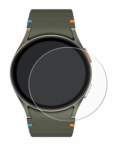 Abbildung des Geräts Samsung Galaxy Watch 7 (40 mm) mit einer Vielzahl des Displayschutzes.
