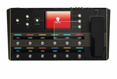 Abbildung des Geräts Headrush Prime mit einer Vielzahl des Displayschutzes.