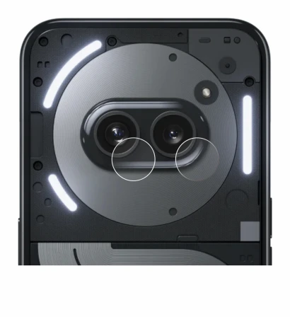 Abbildung des Geräts Nothing Phone (2a) Plus (NUR Kameraschutz) mit einer Vielzahl des Displayschutzes.