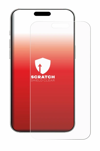 Abbildung des Geräts Apple iPhone 16 Pro mit einer Vielzahl des Displayschutzes.