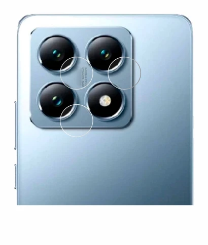 Abbildung des Geräts Xiaomi 14T Pro (NUR Kameraschutz) mit einer Vielzahl des Displayschutzes.