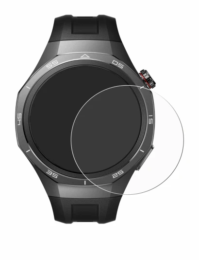 Abbildung des Geräts Huawei Watch GT 5 Pro (46 mm) mit einer Vielzahl des Displayschutzes.