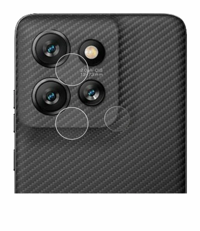 Abbildung des Geräts Motorola ThinkPhone 25 (NUR Kameraschutz) mit einer Vielzahl des Displayschutzes.