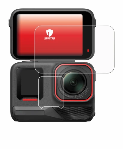 Abbildung des Geräts Insta360 Ace Pro 2 mit einer Vielzahl des Displayschutzes.