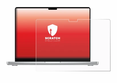 Abbildung des Geräts Apple MacBook Pro 14" M4 2024 mit einer Vielzahl des Displayschutzes.