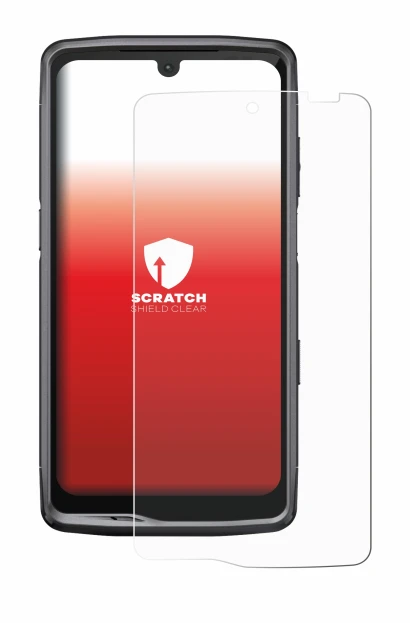 Abbildung des Geräts Crosscall Stellar M6 mit einer Vielzahl des Displayschutzes.