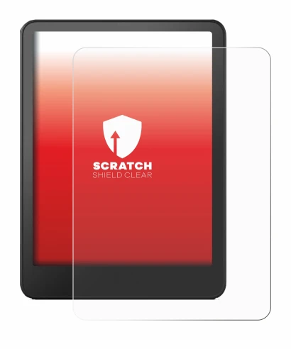 Abbildung des Geräts Amazon Kindle Paperwhite 2024 (12. Gen.) mit einer Vielzahl des Displayschutzes.