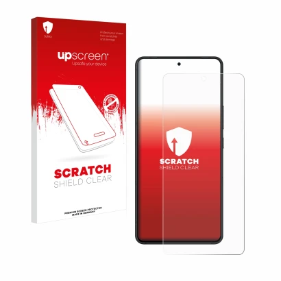 Vorderseite einer Produktverpackung mit dem Markenlogo upscreen. Daneben ist das Gerät ASUS ROG Phone 9 mit dem zugehörigen Di