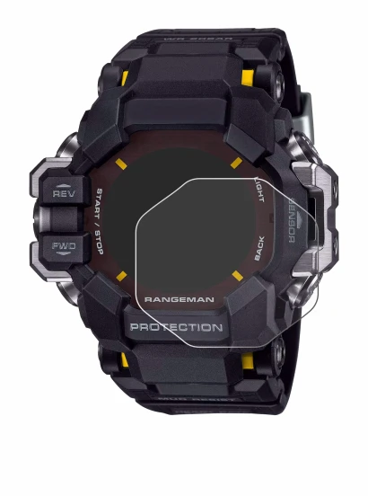 Abbildung des Geräts Casio G-Shock GPR-H 1000 mit einer Vielzahl des Displayschutzes.