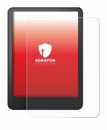 Abbildung des Geräts Amazon Kindle Paperwhite 2024 Signature Edition (12. Gen.) mit einer Vielzahl des Displayschutzes.