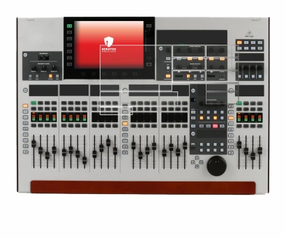 Abbildung des Geräts Behringer Wing (Set bestehend aus 11 Folien) mit einer Vielzahl des Displayschutzes.