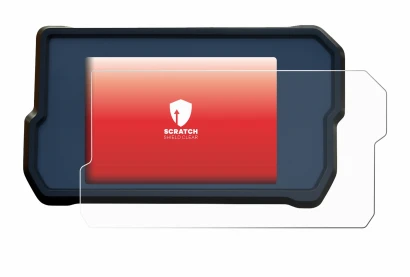 Abbildung des Geräts KTM RC125 / RC390 2022+ mit einer Vielzahl des Displayschutzes.