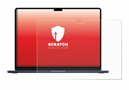 Abbildung des Geräts Apple MacBook Air 15" M4 2025 mit einer Vielzahl des Displayschutzes.