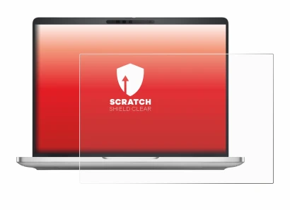 Abbildung des Geräts Dell Pro 13 Plus Laptop mit einer Vielzahl des Displayschutzes.