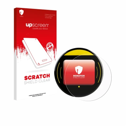 Vorderseite einer Produktverpackung mit dem Markenlogo upscreen. Daneben ist das Gerät Nayax Onyx mit dem zugehörigen Displays