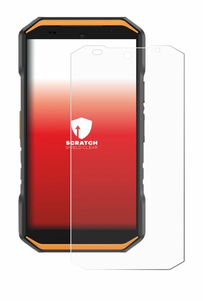Abbildung des Geräts Ulefone Armor X32 mit einer Vielzahl des Displayschutzes.