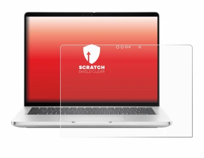 Abbildung des Geräts Dell Pro 13 Plus 2-in-1 mit einer Vielzahl des Displayschutzes.