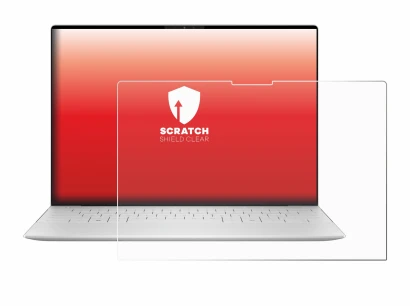 Abbildung des Geräts Dell XPS 13 9350 2024 mit einer Vielzahl des Displayschutzes.