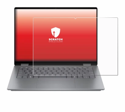 Abbildung des Geräts HP OmniBook X Flip 14 mit einer Vielzahl des Displayschutzes.