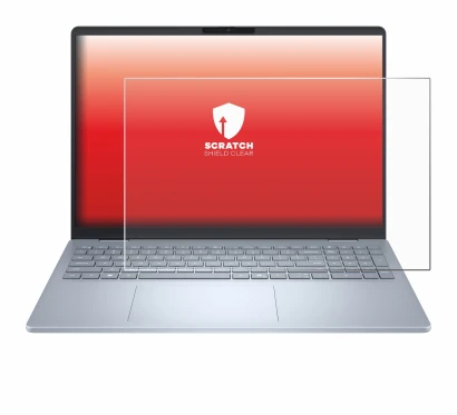 Abbildung des Geräts Dell 16 Plus Laptop mit einer Vielzahl des Displayschutzes.