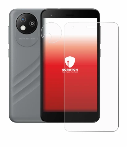 Abbildung des Geräts ZTE Blade A35 lite (Display+Kamera) mit einer Vielzahl des Displayschutzes.