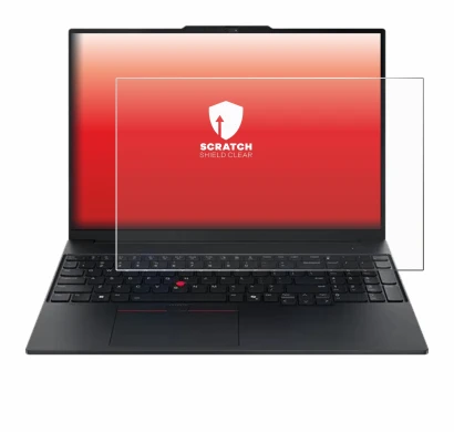 Abbildung des Geräts Lenovo ThinkPad E16 Gen 3 mit einer Vielzahl des Displayschutzes.