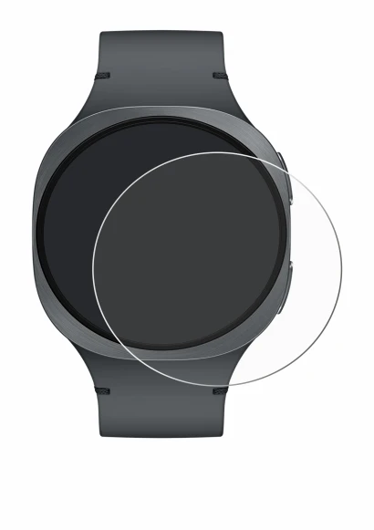 Abbildung des Geräts Samsung Galaxy Watch 8 (40 mm) mit einer Vielzahl des Displayschutzes.