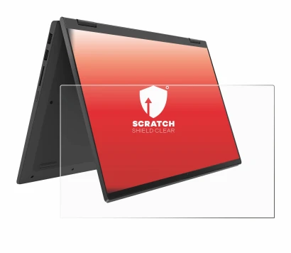 Abbildung des Geräts Lenovo IdeaPad Flex 5 14ALC05 mit einer Vielzahl des Displayschutzes.