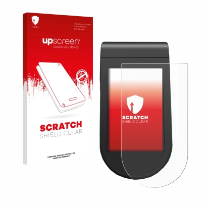 Vorderseite einer Produktverpackung mit dem Markenlogo upscreen. Daneben ist das Gerät SoFlow SO4 Pro MAX mit dem zugehörigen