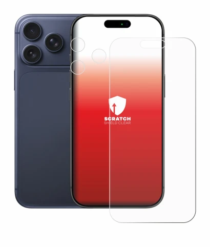 Abbildung des Geräts Apple iPhone 17 Pro Max (Display+Kamera) mit einer Vielzahl des Displayschutzes.