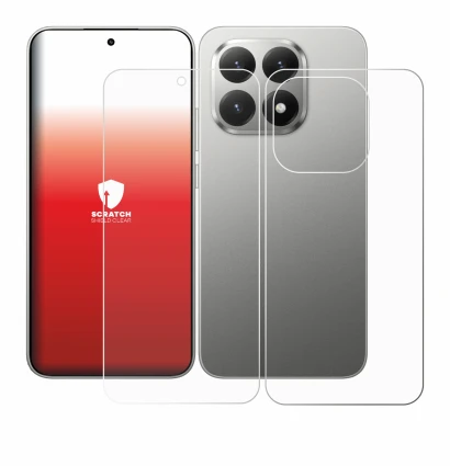 Abbildung des Geräts Xiaomi 15T (Display+Rückseite) mit einer Vielzahl des Displayschutzes.