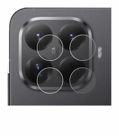 Abbildung des Geräts Xiaomi 15T Pro (NUR Kameraschutz) mit einer Vielzahl des Displayschutzes.