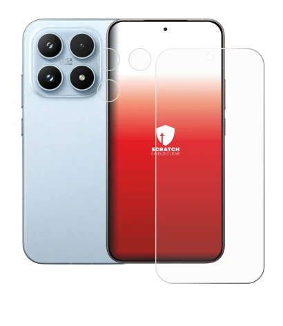 Abbildung des Geräts Xiaomi 17 (Display+Kamera) mit einer Vielzahl des Displayschutzes.