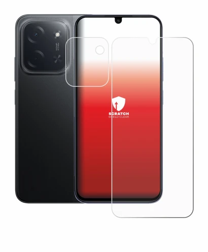 Abbildung des Geräts Xiaomi Poco C85 (Display+Kamera) mit einer Vielzahl des Displayschutzes.