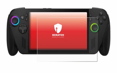 Abbildung des Geräts ASUS ROG Xbox Ally X mit einer Vielzahl des Displayschutzes.