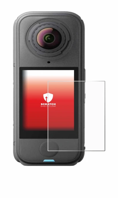 Abbildung des Geräts Insta360 X4 Air mit einer Vielzahl des Displayschutzes.