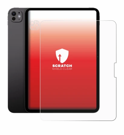 Abbildung des Geräts Apple iPad Pro 13" 2024 (Display+Kamera) mit einer Vielzahl des Displayschutzes.