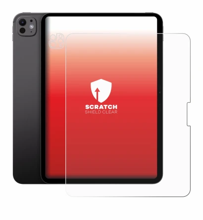 Abbildung des Geräts Apple iPad Pro 13" 2025 (Display+Kamera) mit einer Vielzahl des Displayschutzes.