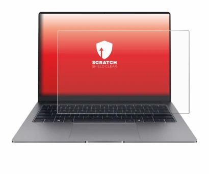 Abbildung des Geräts Honor MagicBook X14 Plus 2025 mit einer Vielzahl des Displayschutzes.